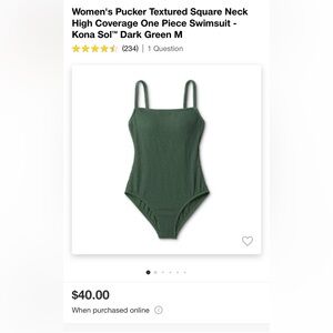 Green One Piece Swimsuit